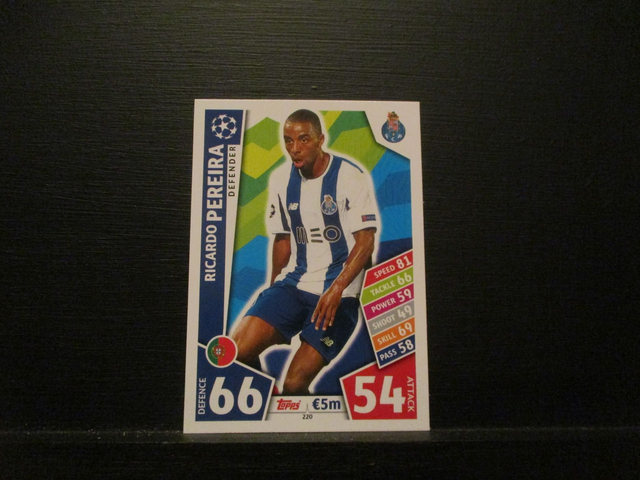 Richard Pereira - UEFA Champions League Match Attax 2017/18 Original Trading Card #220