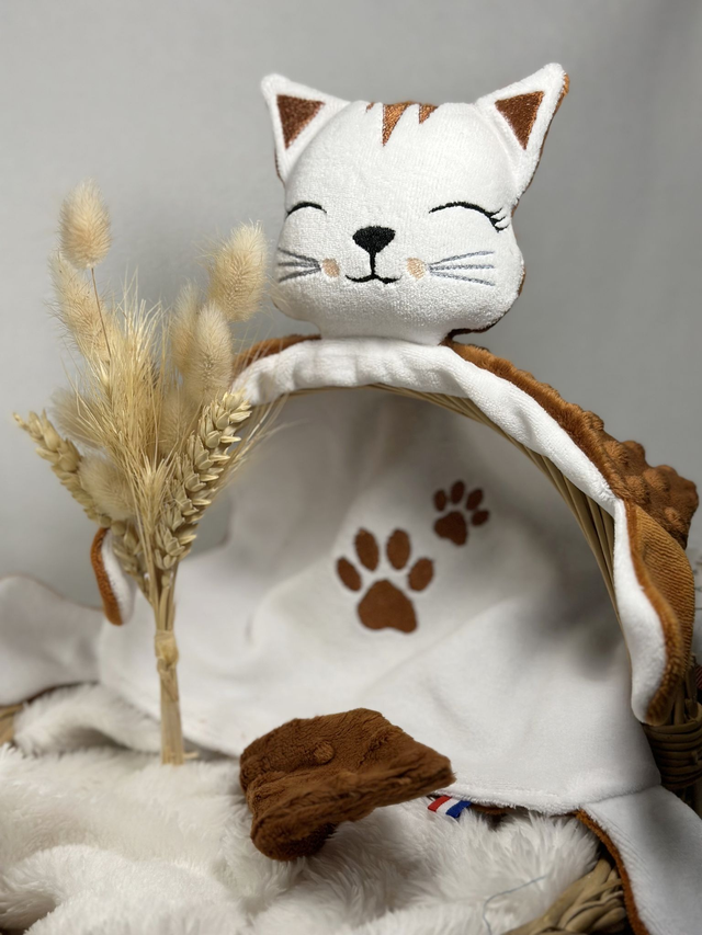 Chaton minky à pois