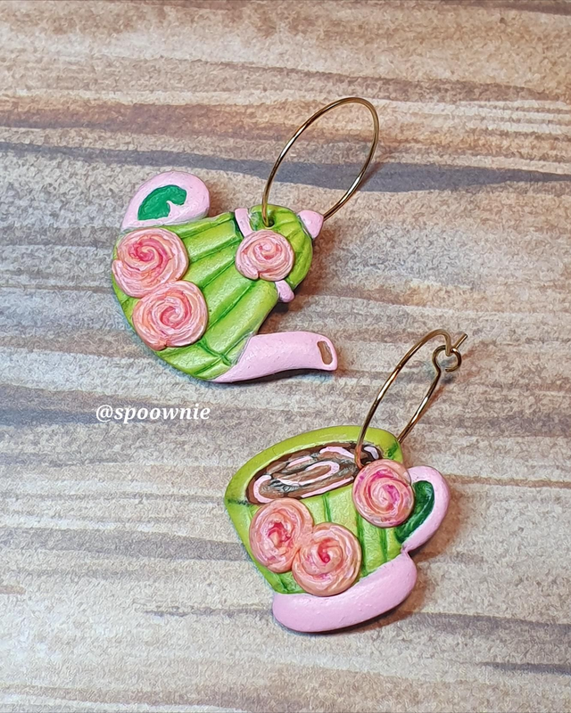 Boucles d'oreilles Service à Thé d'une Fée 🌷
