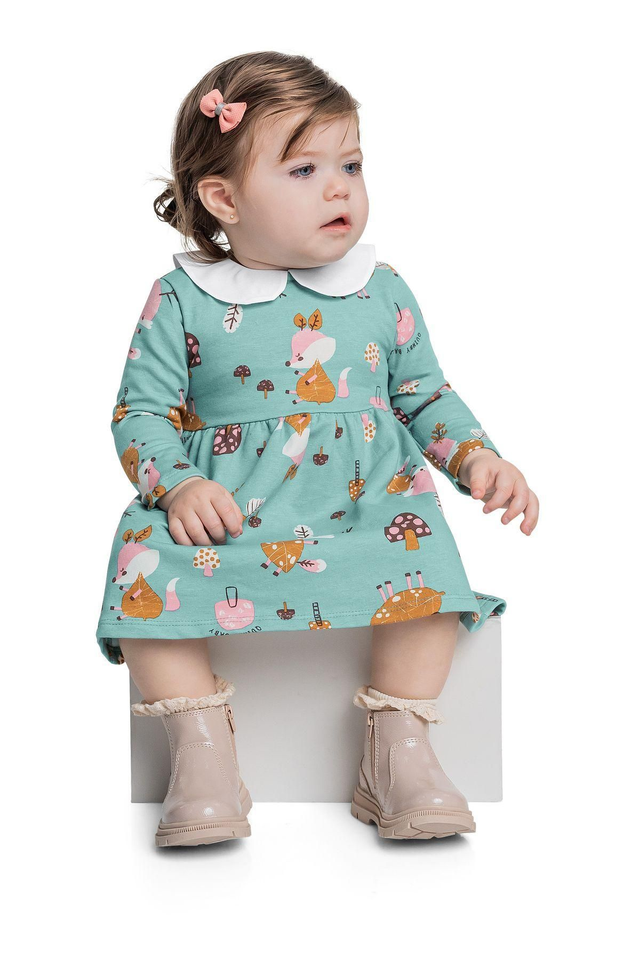 Vestido Molecotton Raposa Aqua