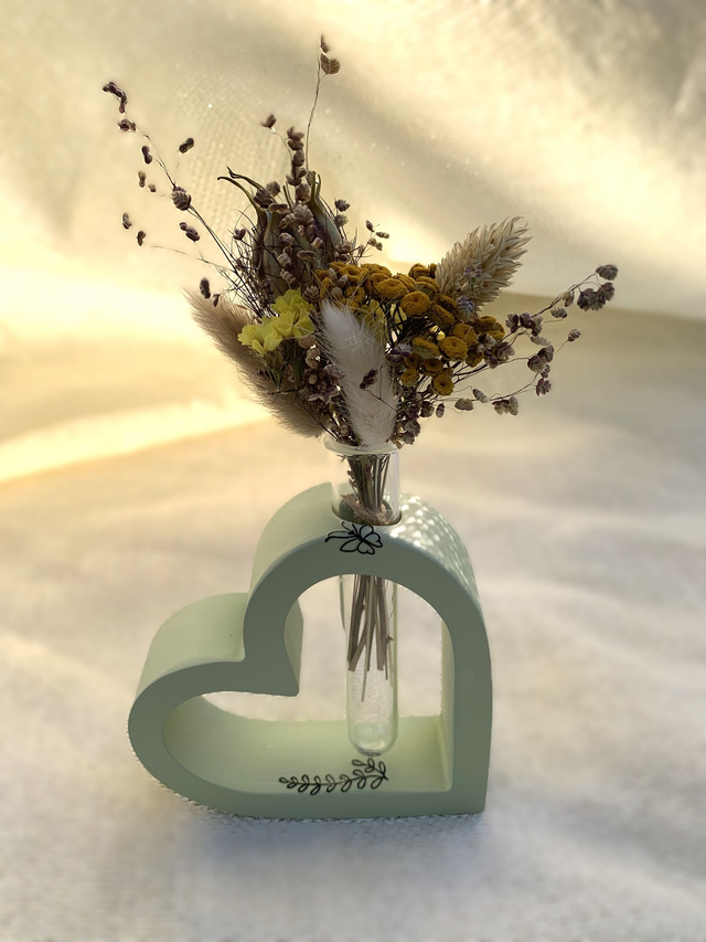 Soliflore coeur vert