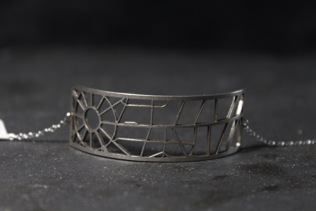 Paris  Arc de Triomphe  Champs-Elysees | Bracelet demi manchette rectangulaire | Inox | Dedale