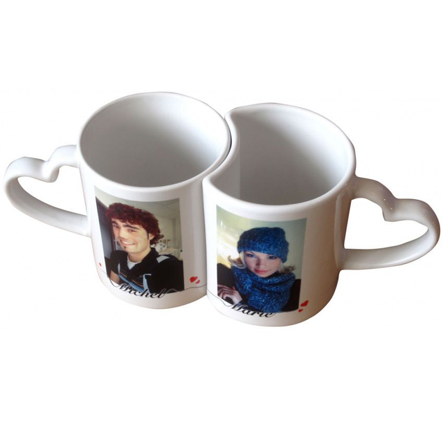 Mug Duo anses en formes de coeur