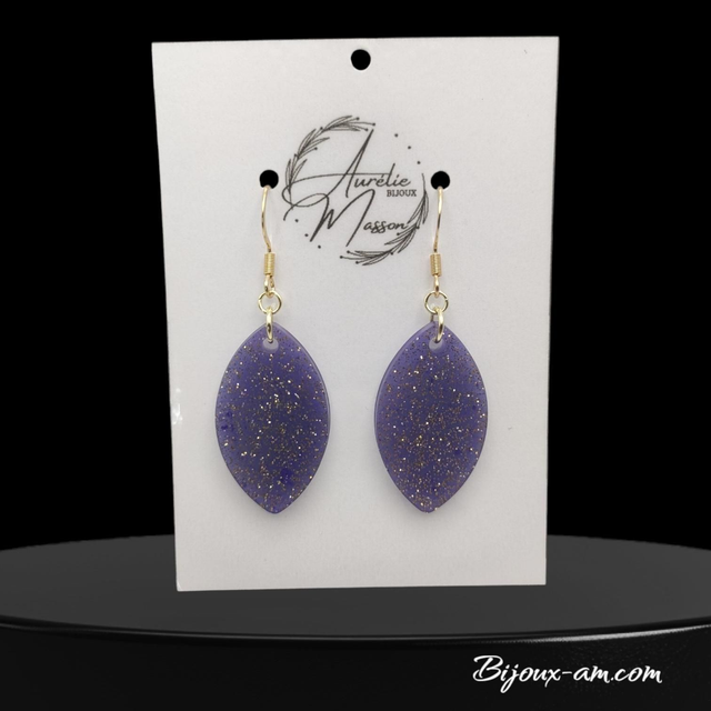 Boucles d'oreilles résine