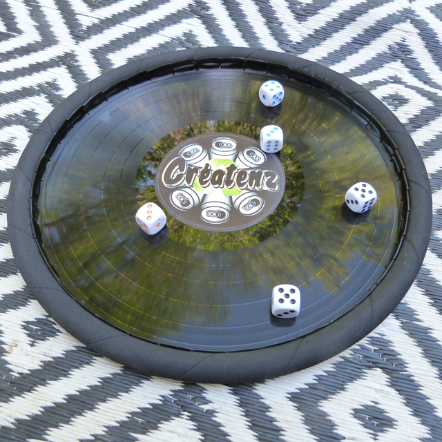 Plateau de dés en vinyle 33 tours