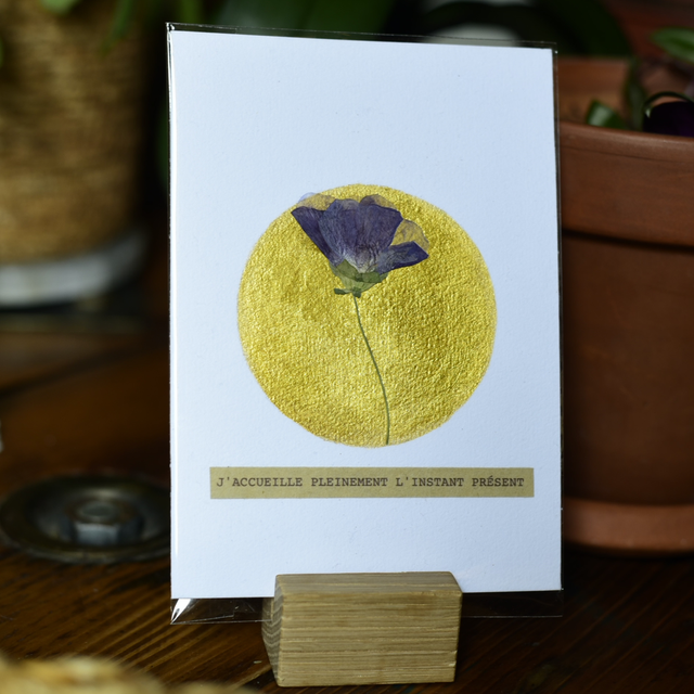 carte postale • j&#039;accueille pleinement l&#039;instant présent