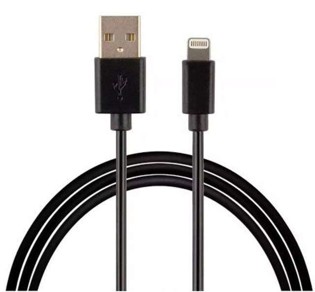 En promo Cable Usb 1 métre iPhone 5/5S/5C/6/7... GENERIQUE (vrac/bulk) noir AR0008479