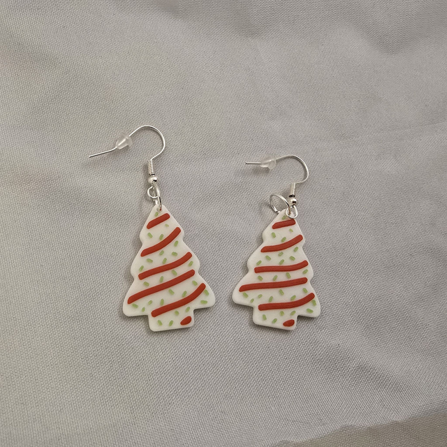 Boucles d'oreilles Sapin biscuit
