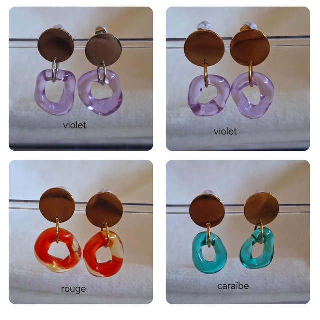 Boucles d'oreilles Organique
