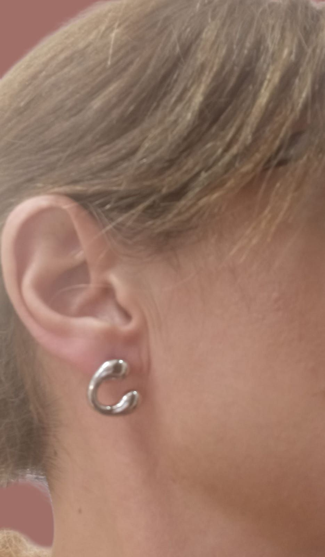 Orecchino acciaio lobo