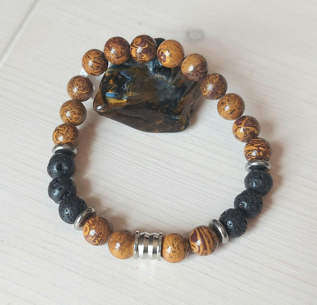 Pierre de Lave et Jaspe Dragon