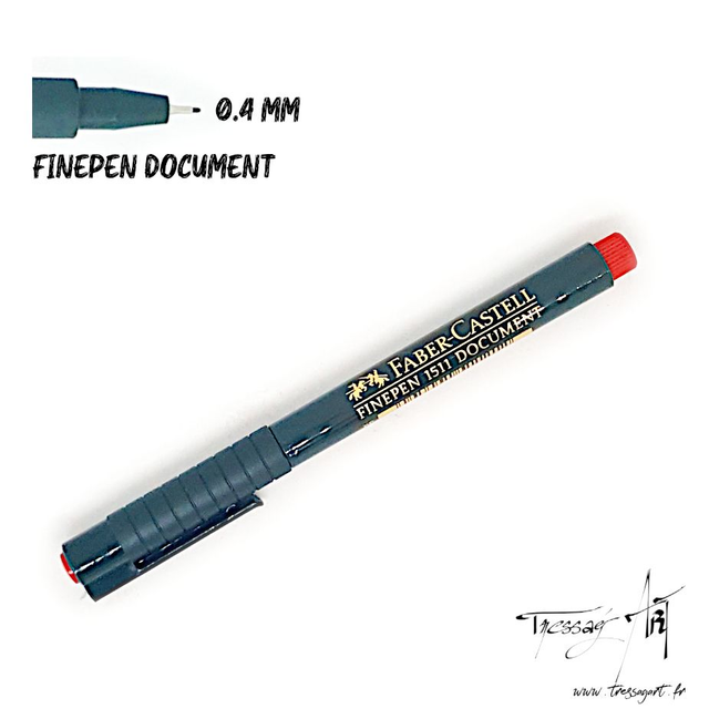 FABER CASTELL - STYLO FEUTRE FINEPEN DOCUMENT 0,4MM ROUGE - FB022121