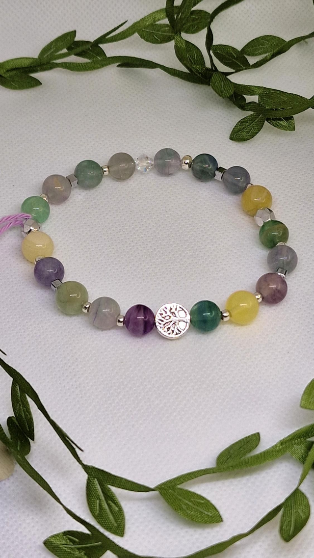 Bracelet Fluorite en 0,8 cm