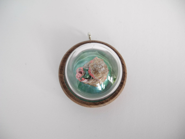 Snow monkey Baby in a hot spring - miniature pendant for Japan enthusiasts - SLIGHT IMPERFECTIONS