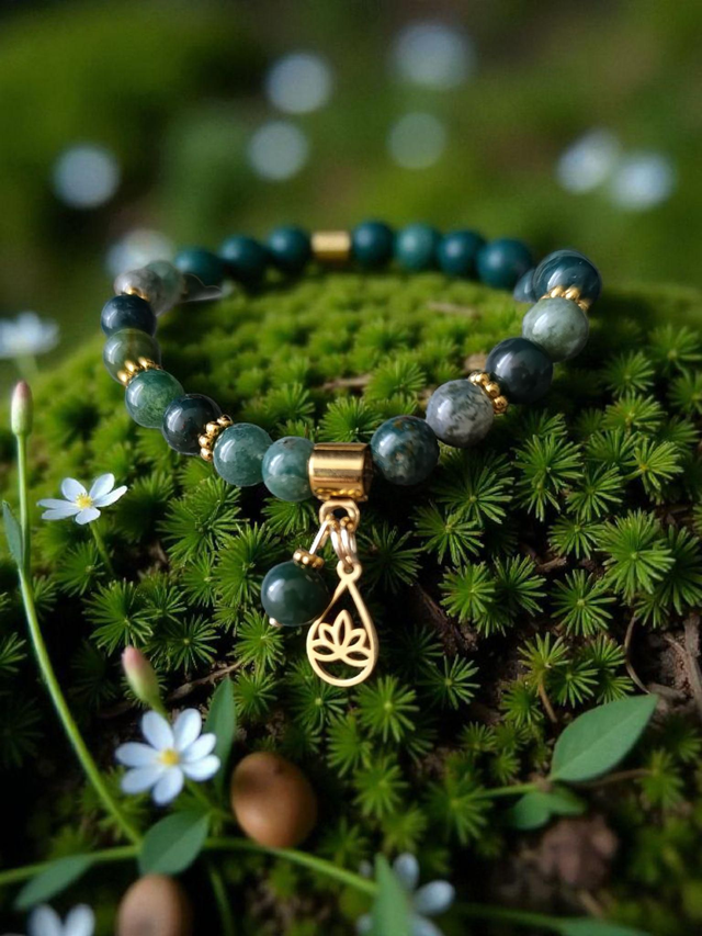 Bracelet Agate Mousse - Souffle de Paix & Renouveau