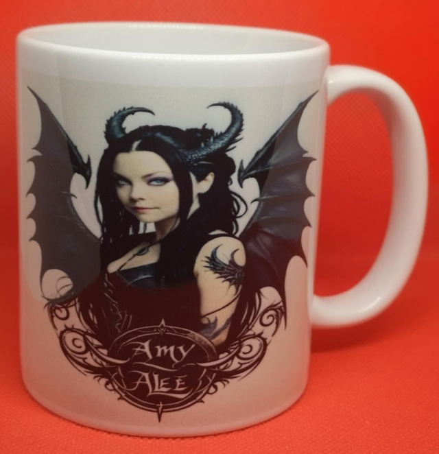 Custom Designed And Printed Unofficial Evanescence Amy Lee 11oz Coffee Mug Boxed. 