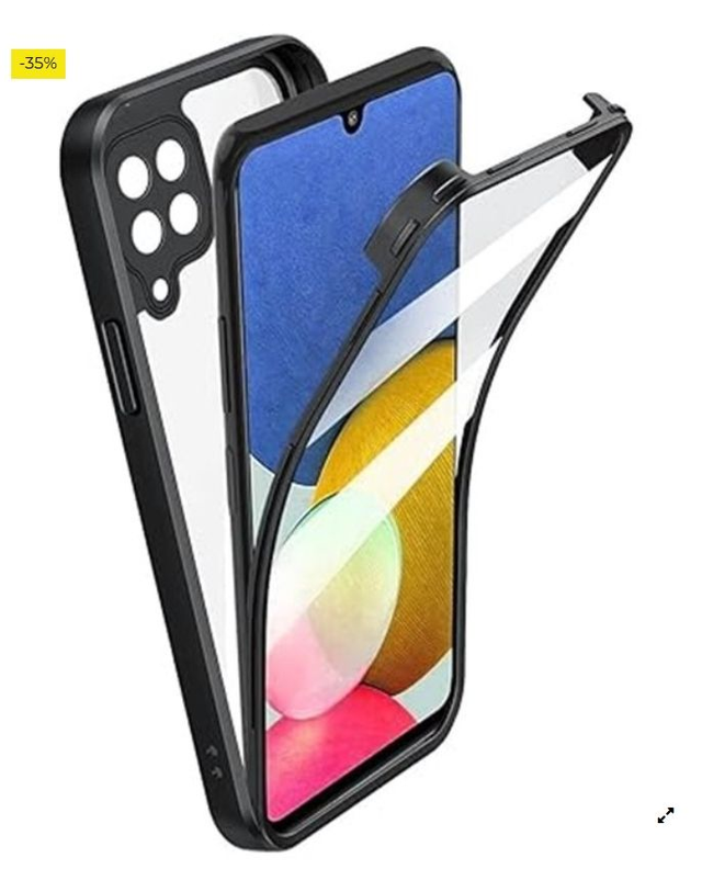 COPHONE - Funda para Samsung Galaxy A22 4G 360 Grados de protección Completa Delantera Suave Transparente + Trasera rígida
