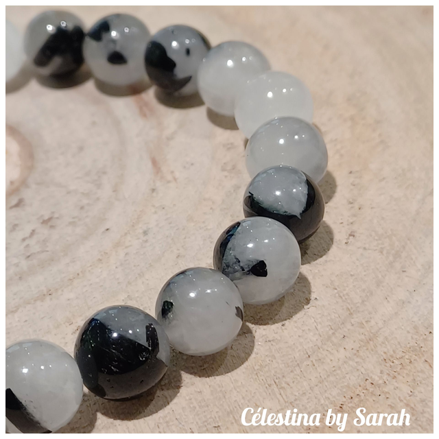 Bracelet Quartz Tourmaliné 8mm Taille Homme