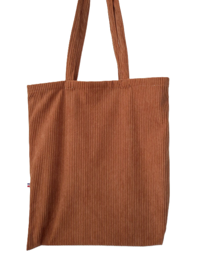 tote bag velours côtelé