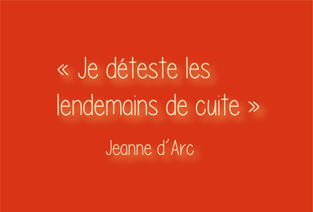 Carte Je déteste les lendemains de cuite - Jeanne d'Arc