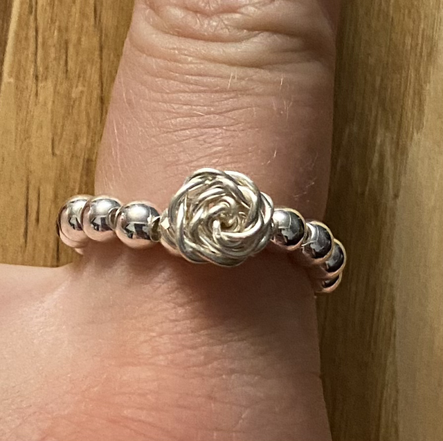 Silver 925 bead ring