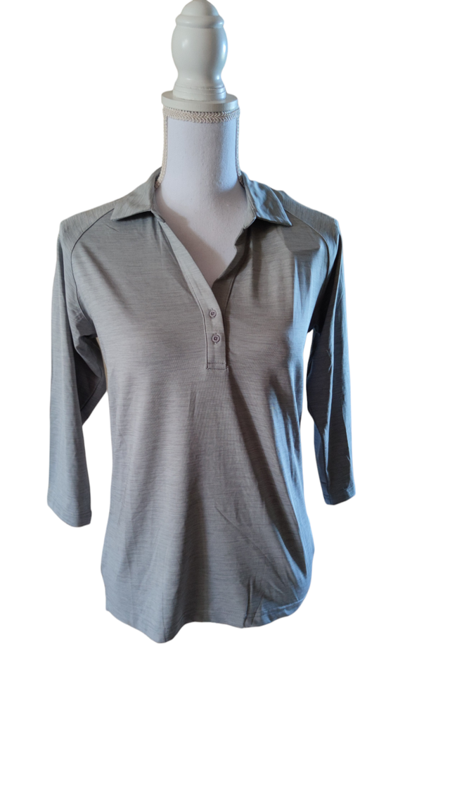 Tee-shirt manche 3/4 gris clair taille 40 (Catmandoo) 