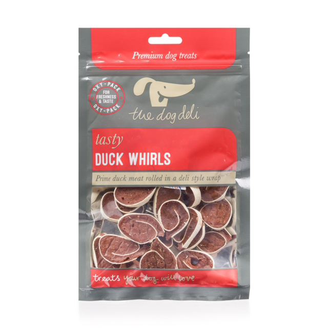 DOG DELI 100G DUCK WHIRLS DOG TREATS