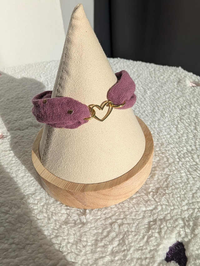 Bracelet coeur bordeaux