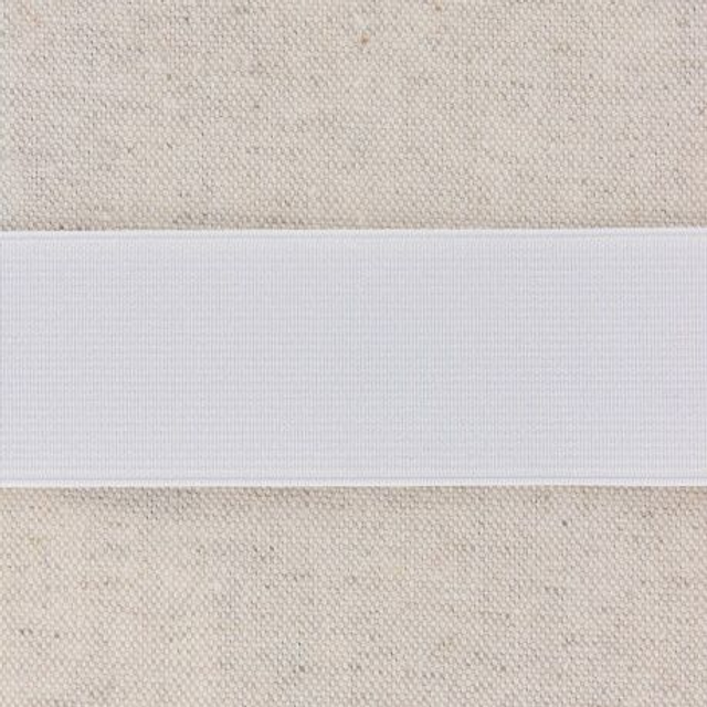Elastique cotelé blanc