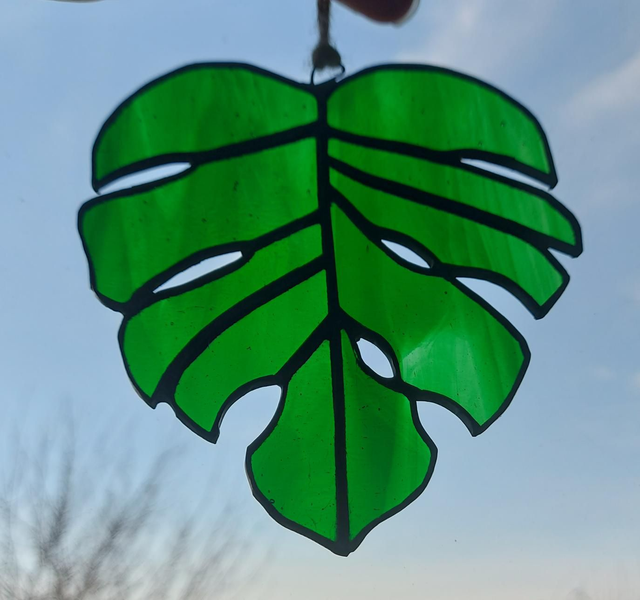 Monstera Leaf Suncatcher 
