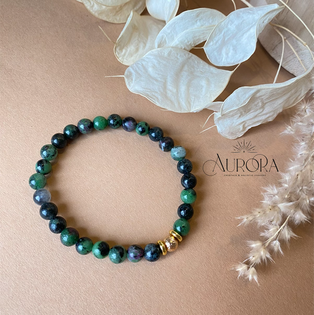 Zoisit Rubin Armband 6mm 