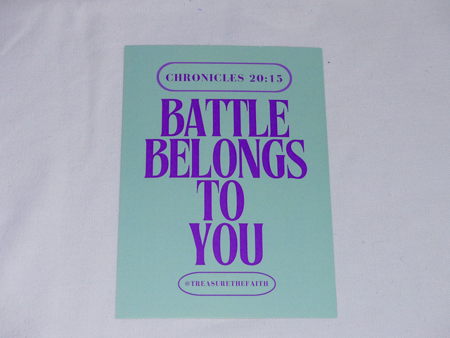 Battle belongs to you postcard