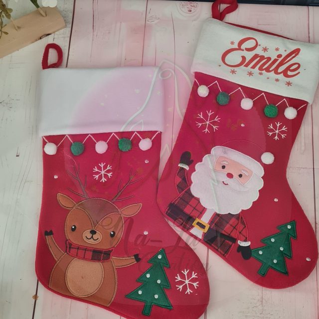 Chaussette/ Botte de Noël ✨ Collection Pompon unique, comme vous 