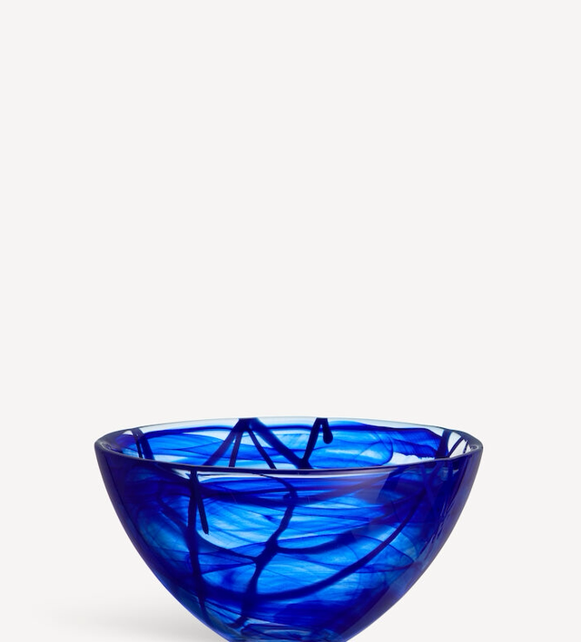 Kosta Boda Contrast Bowl blue/blue medium 230mm