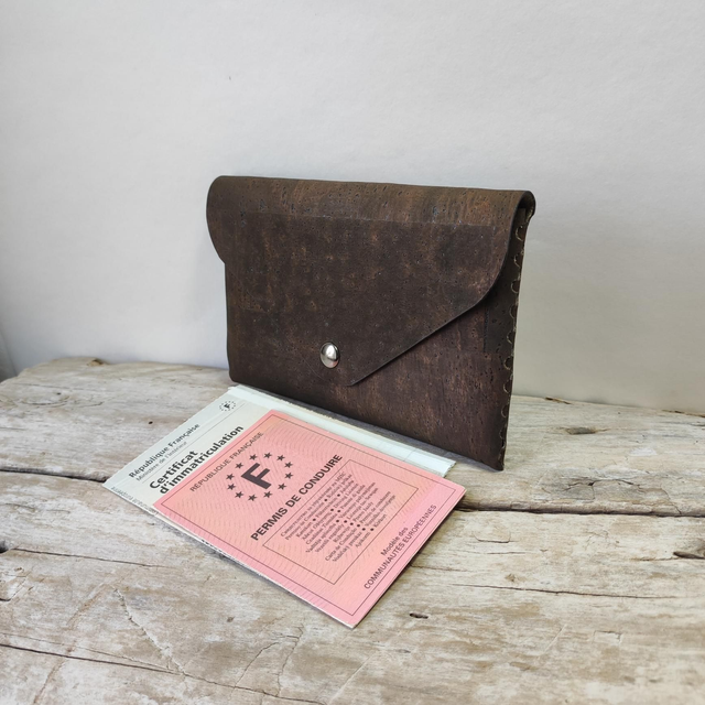 Pochette Papiers Elo Liège Ébène