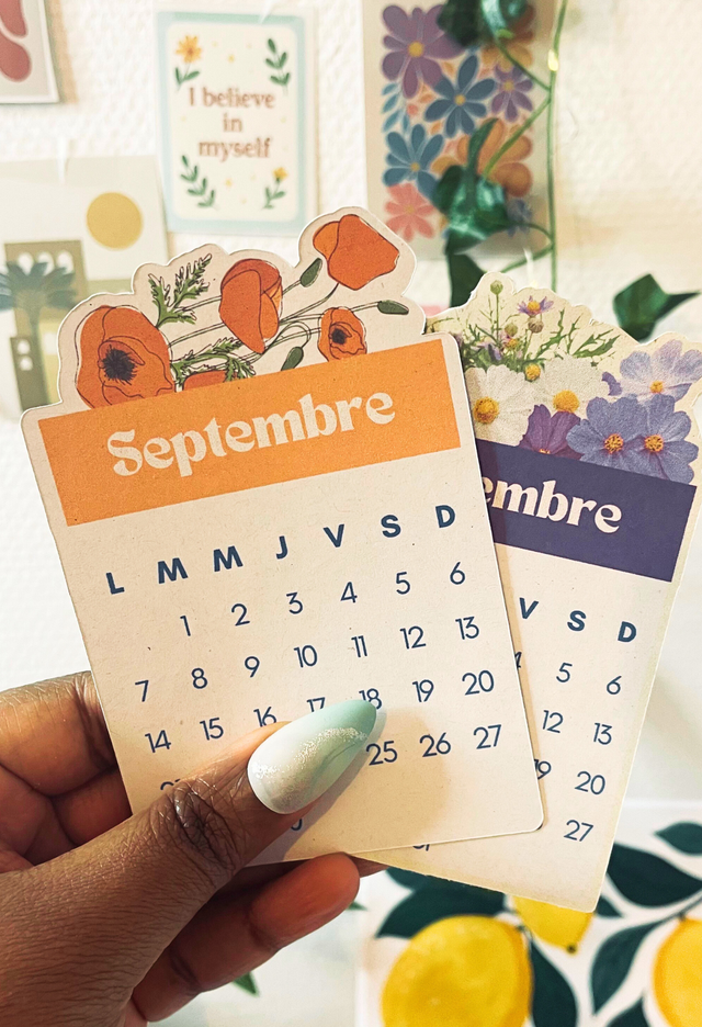 Calendrier floral 2026 Mat (avec support)