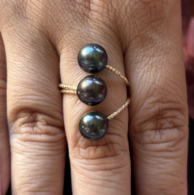 Bague Pūturo (plaqué or)