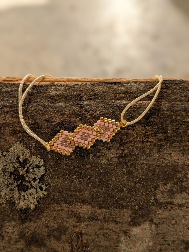 05-Bracelet cordon losange géométrie grand modèle