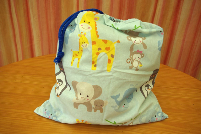 910.06/07-Grand sac à doudou "animaux" L42 x H44 cm