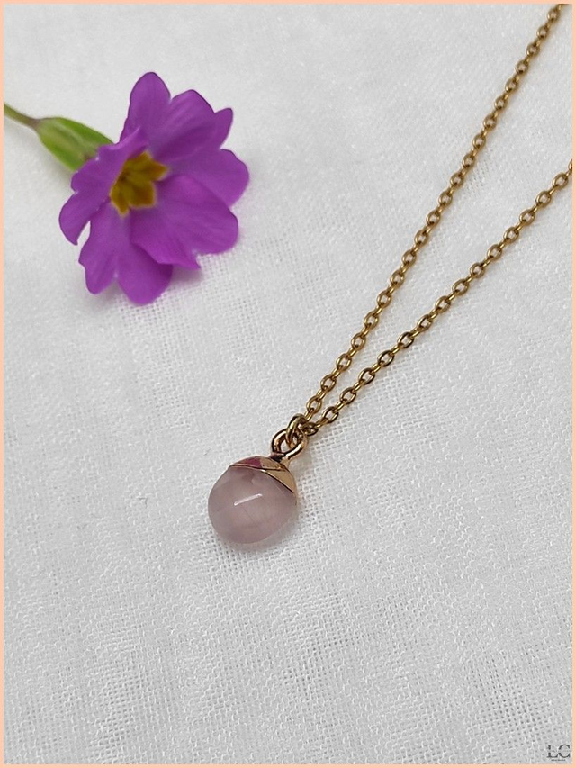Collier Dixie - Quartz rose