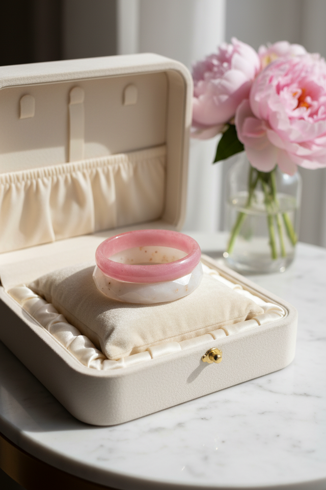 Duo bracelets fins - Nacre doré & Camélia