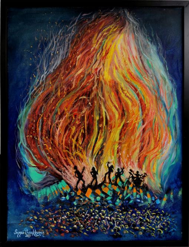 14. Tulista rokkia (80x60 cm)