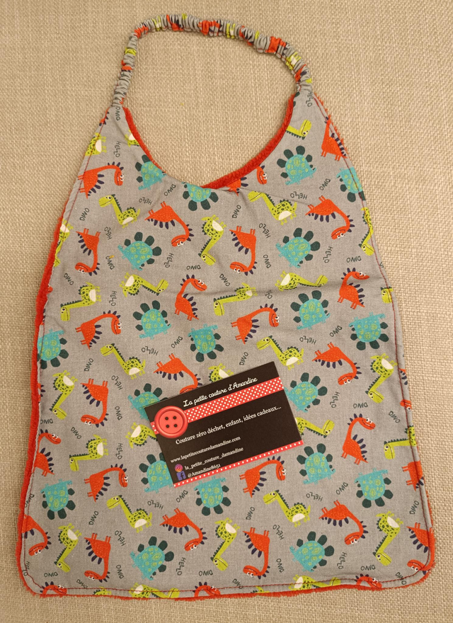 Bavoir élastique dinosaure 