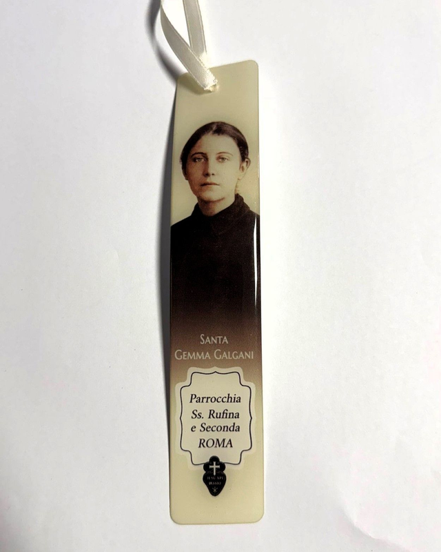 Segnalibro Santa Gemma Galgani vetrificato