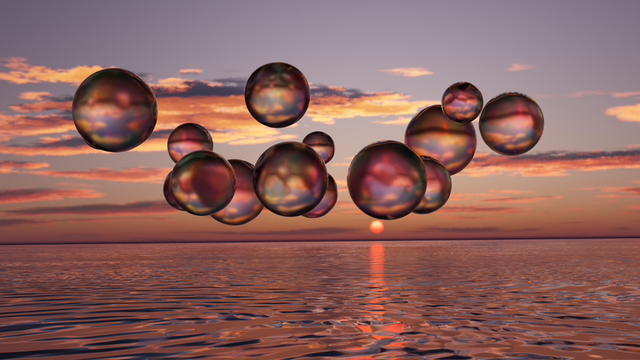 Bubble sunset 