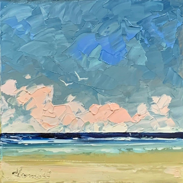 Douce, la carresse du temps 20x20 cm