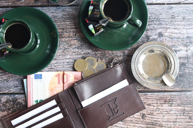 Portefeuille cuir veau lisse marron chocolat