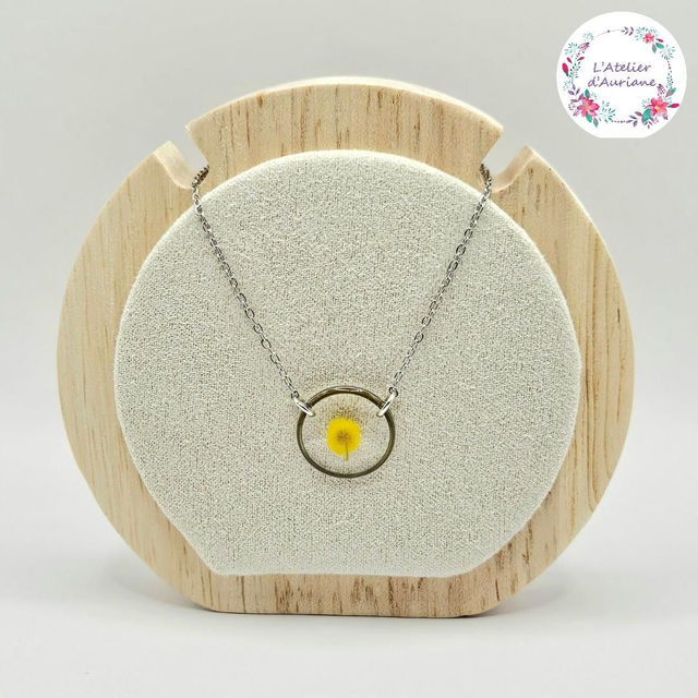 Collier "Mimosa" argenté