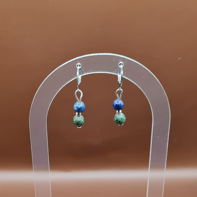 Boucles Lapis lazuli - turquoise