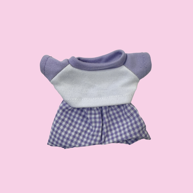 17cm Doll Costume (Purple Pyjama)